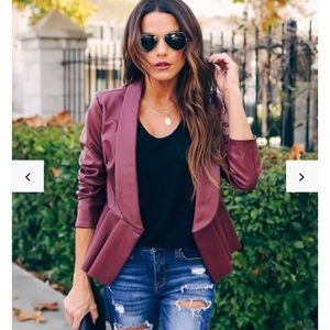 Vici Dolls Willis faux leather peplum jacket